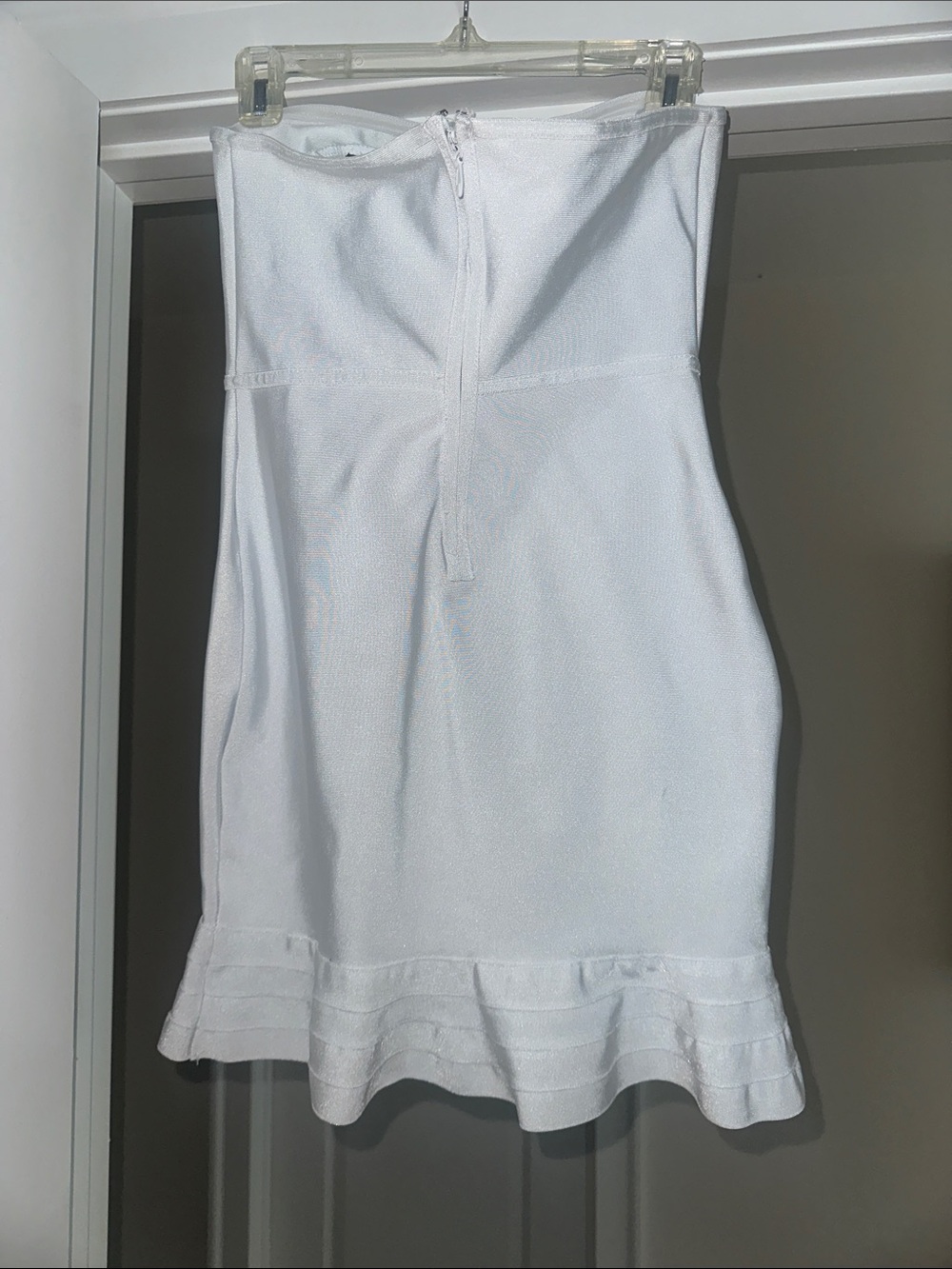White Strapless Bustier Mini Dress - Picture 3 of 3